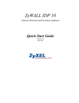 ZyXEL ZyWALL IDP 10 User's Manual