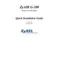 ZyXEL ZyAIR G-200 User's Manual