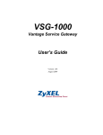 ZyXEL Vantage VSG-1000 User's Manual