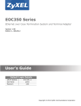 ZyXEL EOC350 User's Manual