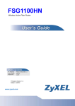 ZyXEL Communications Network Router wireless active fiber router User's Manual