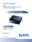 ZyXEL P-2701RL User's Manual