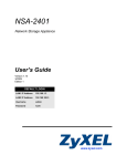 ZyXEL NSA-2401 User's Manual