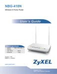 ZyXEL nbg-418n User's Manual