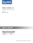 ZyXEL NBG-418N User's Manual