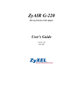 ZyXEL ZyAIR G-220 User's Manual