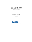 ZyXEL B-500 User's Manual