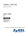 ZyXEL Unified Security Gateway ZyWALL 300 User's Manual