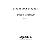 ZyXEL U-336S User's Manual