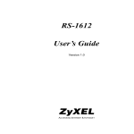 ZyXEL RS-1612 User's Manual
