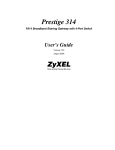ZyXEL PRESTIGE P314 User's Manual