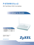 ZyXEL P-870HW-51a User's Manual