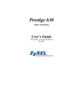 ZyXEL Prestige 630 User's Manual