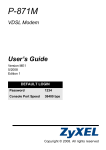 ZyXEL P-871M User's Manual
