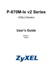 ZyXEL P-870M-Ix v2 User's Manual