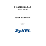 ZyXEL P-2602R/RL-DXA User's Manual