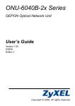 ZyXEL ONU-6040B-21 User's Manual