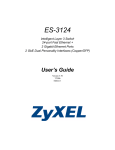 ZyXEL ES-3124 User's Manual