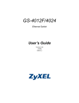 ZyXEL GS-4012F/4024 User's Manual