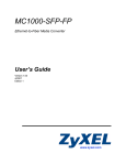 ZyXEL MC1000-SFP-FP User's Manual