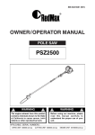 Zenoah PSZ2500 User's Manual