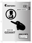 Zenoah GZ3500T User's Manual