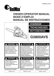 Zenoah G3800AVS User's Manual