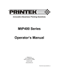 Zebra MtP400 User's Manual