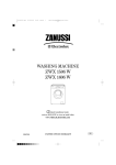 Zanussi ZWX 1506 W Instruction Manual