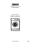 Zanussi ZWF 1850 W Instruction Manual
