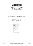 Zanussi ZWF 1010 W Instruction Booklet