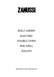 Zanussi ZUQ 875 Owner's Manual