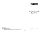 Zanussi ZLA 99 W Instruction Booklet