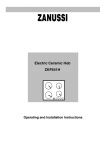 Zanussi ZKF641H Installation and Operation Manual