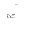 Zanussi ZCG 7701X Instruction Manual