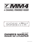 Yorkville Mixer MM-4 User's Manual