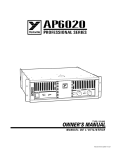 Yorkville AP6020AP6020 User's Manual