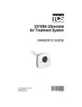 York 69-1659 UV100A User's Manual