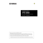 Yamaha PW5000 Owner's Manual