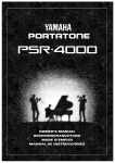 Yamaha Portatone PSR-4000 Owner's Manual