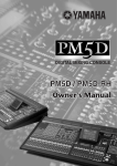 Yamaha PM5D/PM5D-RH Owner's Manual