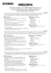 Yamaha MB02R96 Owner's Manual