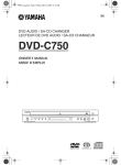 Yamaha DVD DVD-C750 Owner's Manual