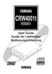 Yamaha CRW4001t User's Manual