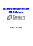 Xterasys USB Adapter User's Manual
