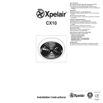 Xpelair CX10 User's Manual
