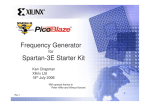 Xilinx Pico Blaze Frequency Generator User's Manual