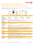 Xerox WorkCentre 7830/7835/7845/7855 Specifications