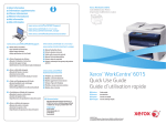 Xerox WorkCentre 6015 Quick Reference Guide