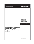 Xantrex RS232-XHR User's Manual